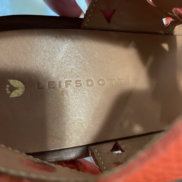 Anthropologie Leifsdottir Leather wooden heeled Women’s shoes - Picture 13 of 15